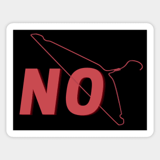 NO Wire Hangers Sticker